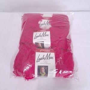 3 Skeins Premier Yarns Lash Max Power Pink 3 oz‎ 37yds #6 Super Bulky Lot